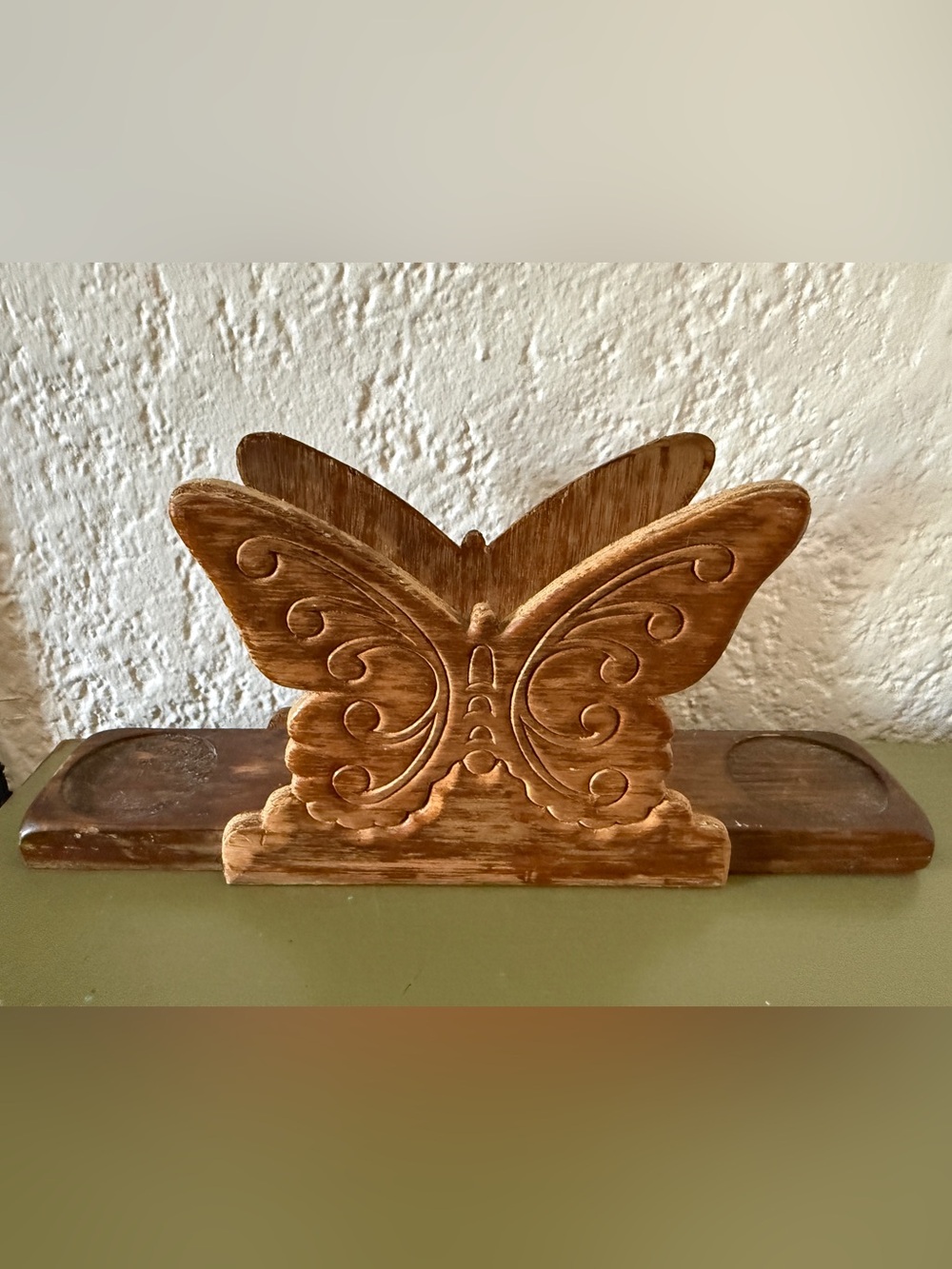 70’s Vintage Butterfly Napkin Holder Salt & Pepper